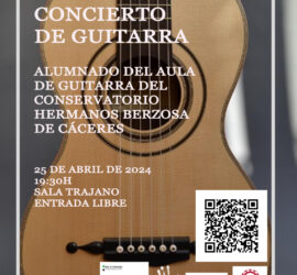 Concierto de guitarra. Alumnado del Conservatorio «Hermanos Berzosa» de Cáceres
