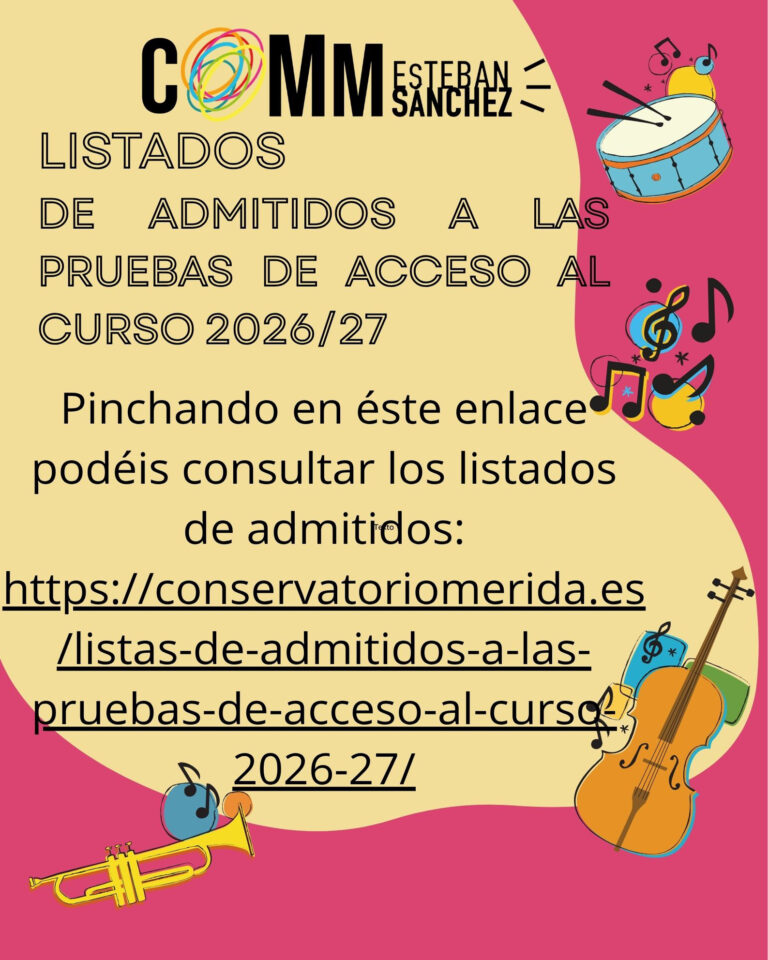 Listados de admitidos a las pruebas de acceso al curso 2026/27
