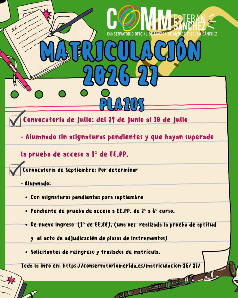 MATRICULACIÓN 2026/27