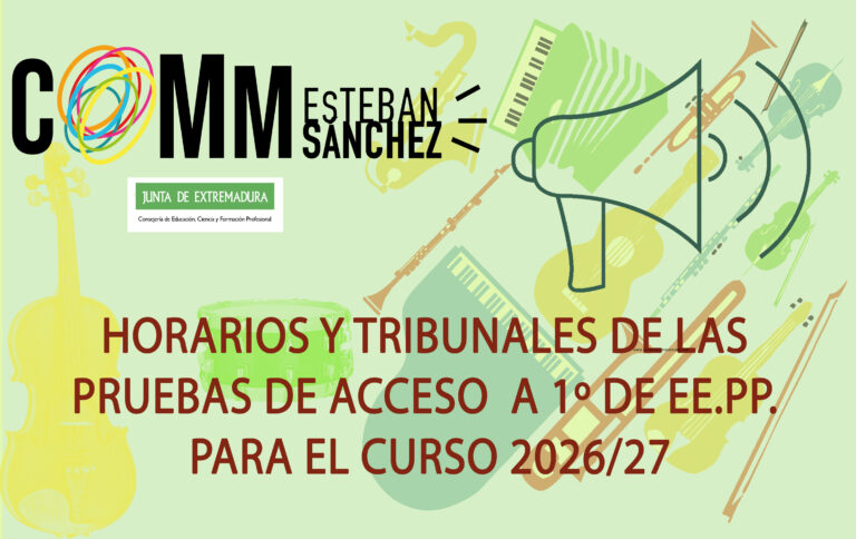 Horarios y tribunales de las pruebas de acceso al curso 2026/27